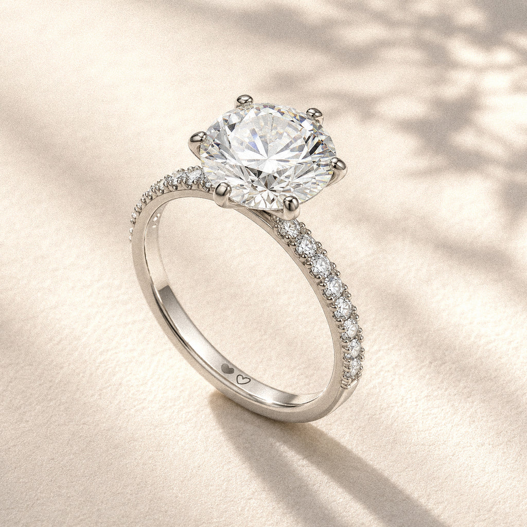 First Promise Round Cut Ring (Pave or Minimalism Band)
