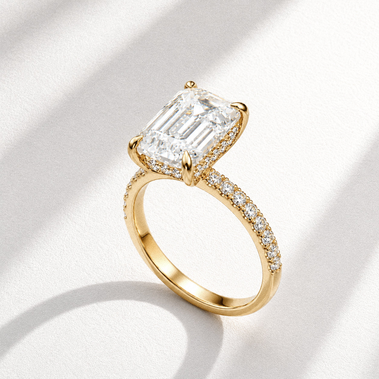 Still Light Emerald Solitaire Ring