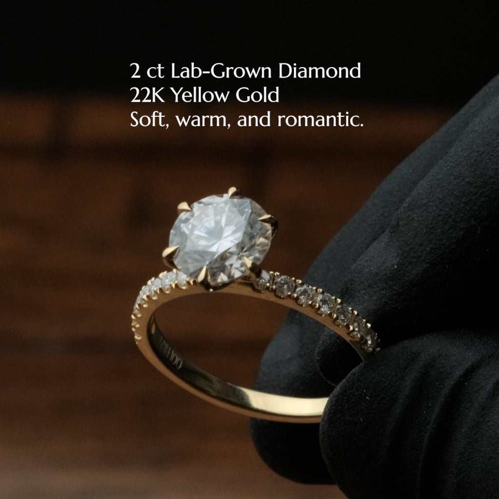 First Promise Round Cut Ring (Pave or Minimalism Band)