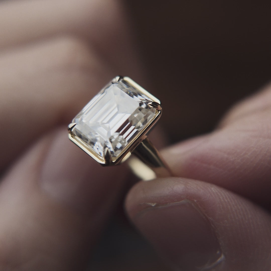 Still Light Cushion Bezel Ring